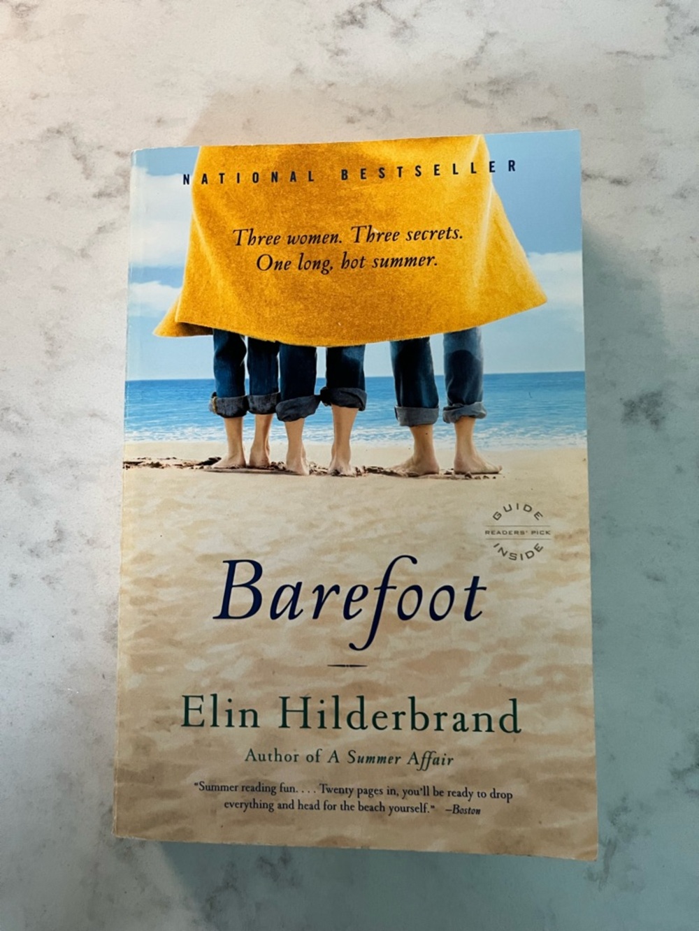 Barefoot by Elin Hilderbrand - Beach Cover with Yellow Towel